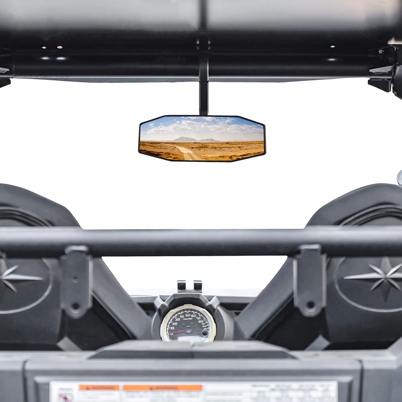 SAUTVS UTV Center Rear View Mirror, Premium Convex RearView Mirror with 1.75" Clamp for Polaris RZR 900 1000 XP/General 1000 XP Accessories, #2881540 - Image 3